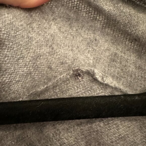 Saks Fifth Avenue 100% Cashmere Gray Cardigan - Picture 13 of 16